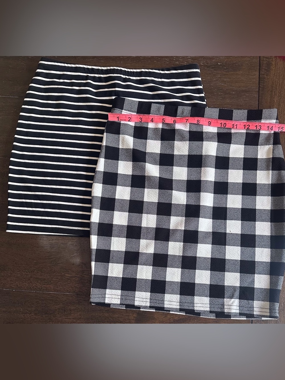 Black & White Stretch Mini Skirt Set Bundle